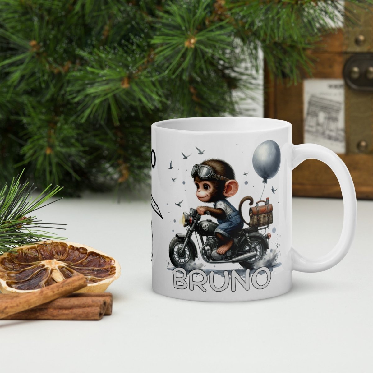 Taza personalizada Monito Motero Nanetes - Nanetes