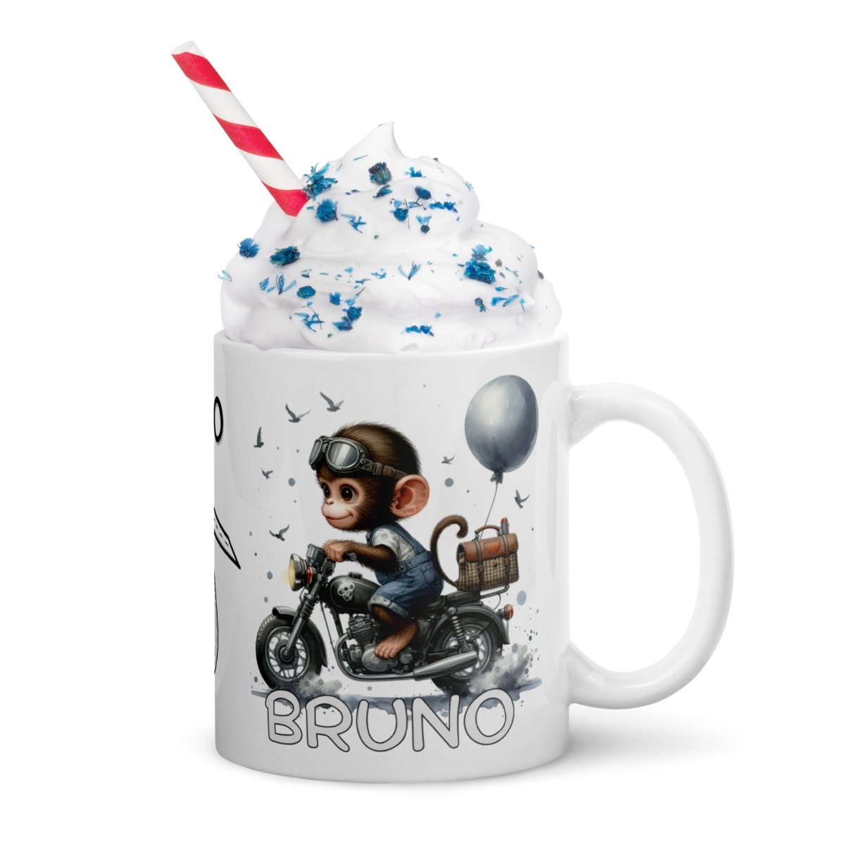 Taza personalizada Monito Motero Nanetes - Nanetes