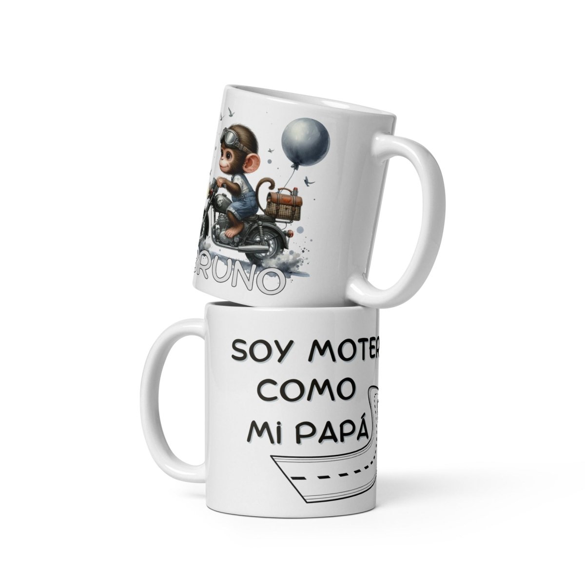 Taza personalizada Monito Motero Nanetes - Nanetes