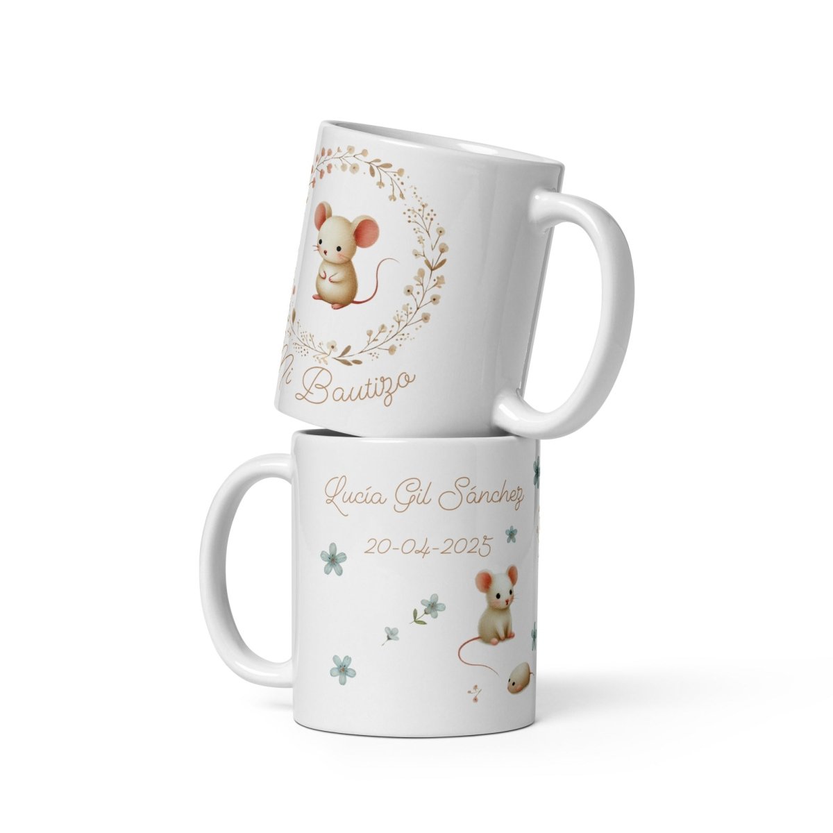 Taza Bautizo personalizada Ratoncito Nanetes - Nanetes