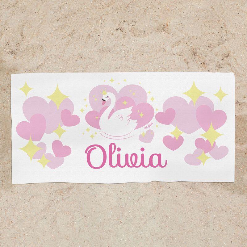 Toalla Ducha Personalizada Infantil Cisne - Nanetes #