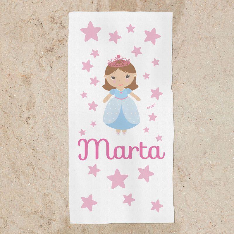 Toalla Ducha Personalizada Infantil Princesa - Nanetes #