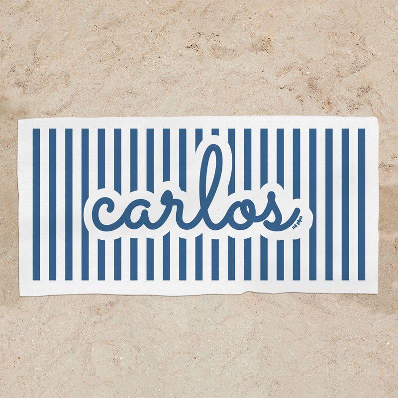 Toalla Ducha Personalizada Rayas marino - Nanetes #
