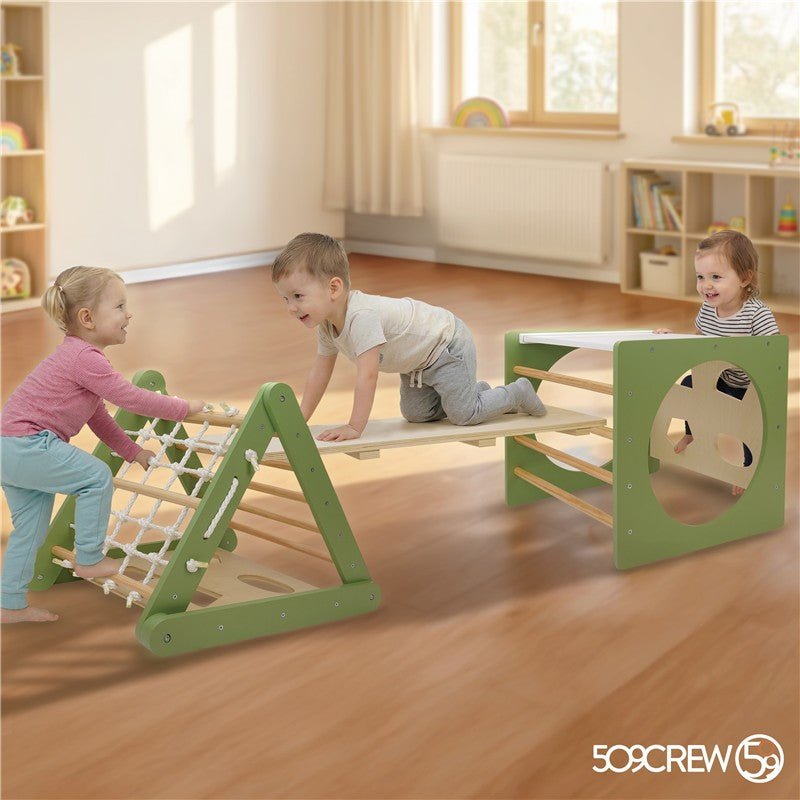 Triángulo Escalada Montessori Verde - Nanetes