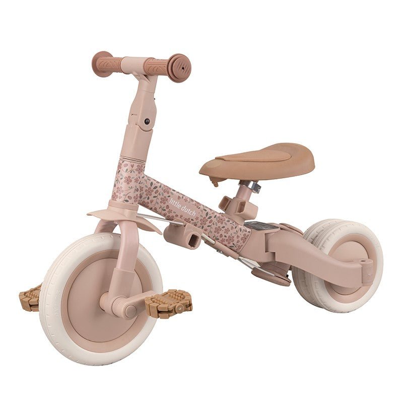 Triciclo Evolutivo seguridad Rosa flores Little Duch - Nanetes