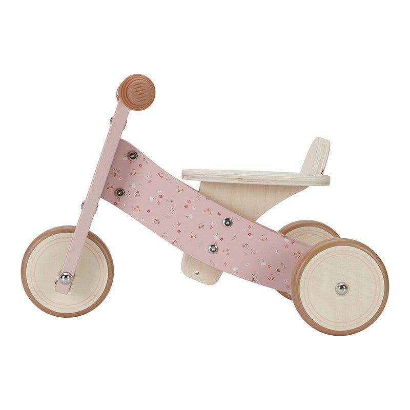 Triciclo Madera Rosa flores Little Duch - Nanetes