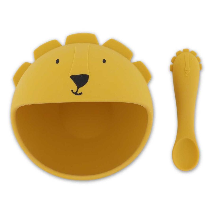 Vajilla infantil silicona Leon Trixie