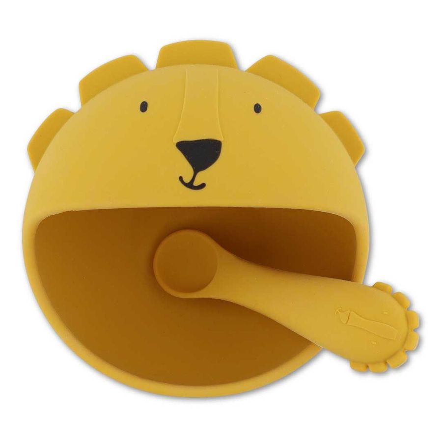 Vajilla infantil silicona Leon Trixie