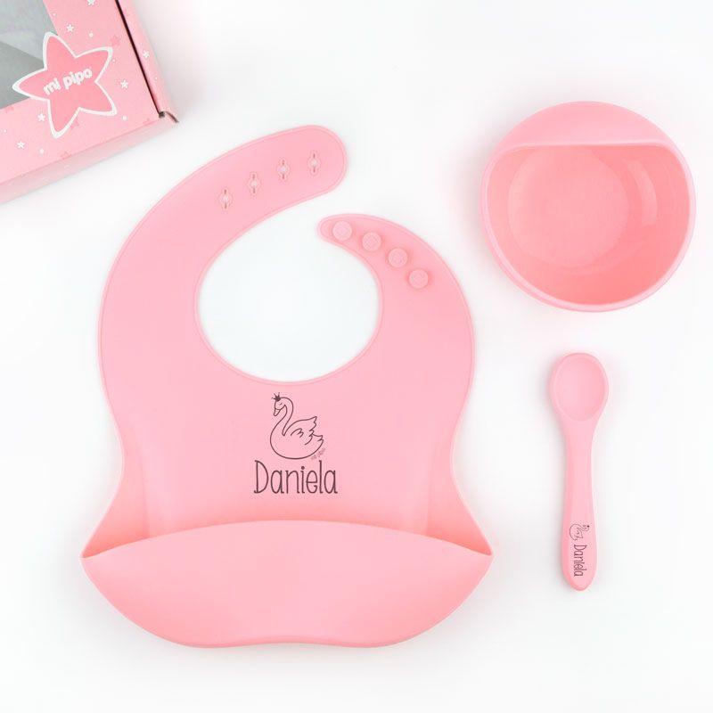 Vajilla Bebe Silicona Personalizada Cisne - Nanetes #