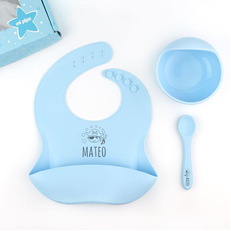 Vajilla Bebe Silicona Personalizada Pirata - Nanetes #