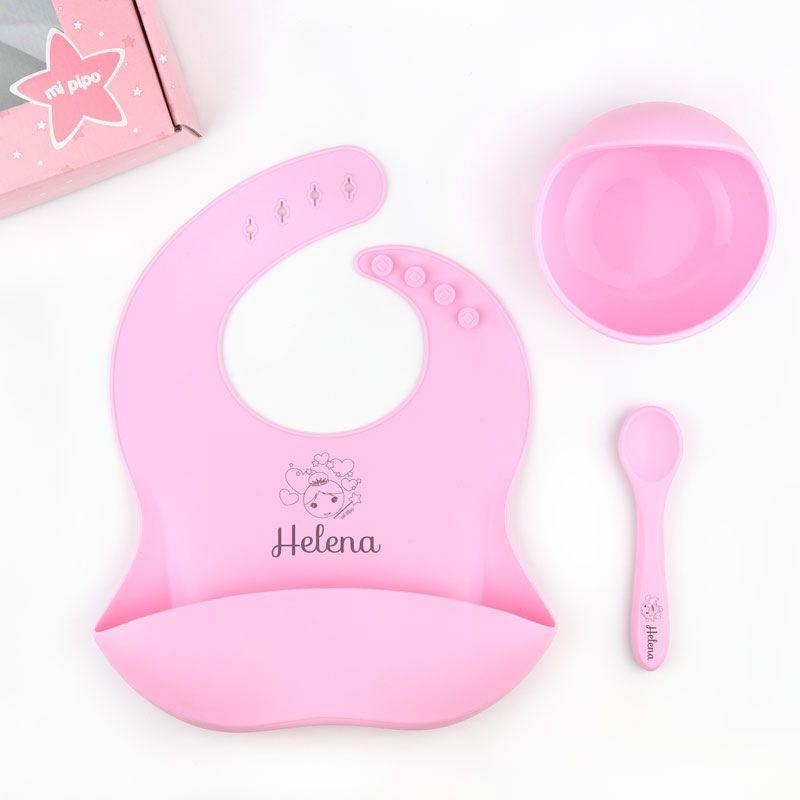 Vajilla Bebe Silicona Personalizada Hada - Nanetes #