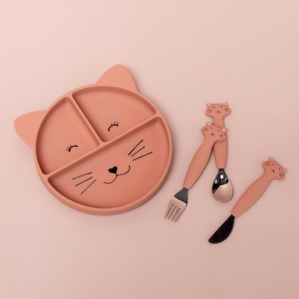 Cucharas infantiles silicona Cat Trixie - Nanetes