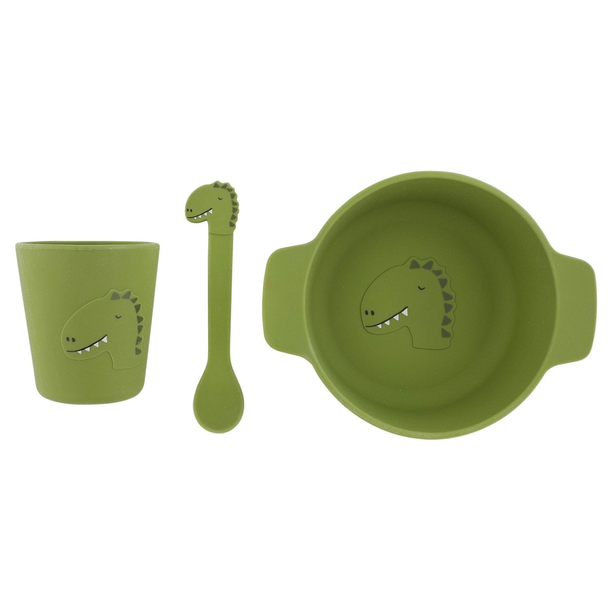 Vajilla infantil Silicona Dino Trixie - Nanetes