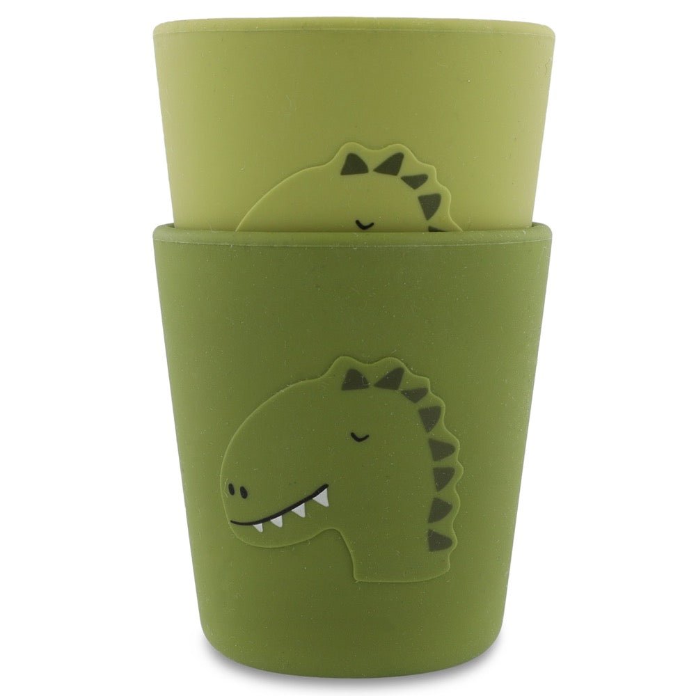 Pack x2 vasos Silicona Dino Trixie - Nanetes