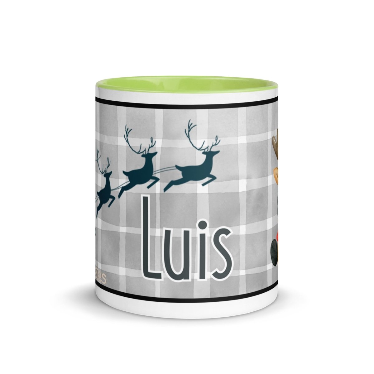 Taza Navidad Personalizada Reno Papa Noel Nanetes - Nanetes