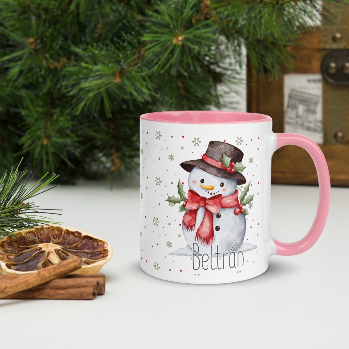 Taza Navidad Personalizada Muñeco Nieve Nanetes - Nanetes