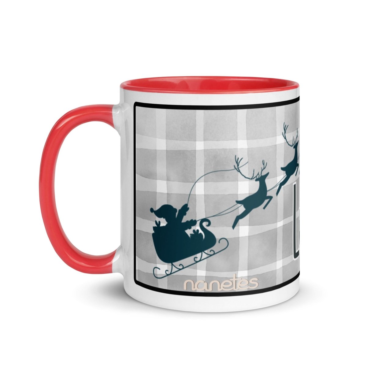 Taza Navidad Personalizada Reno Papa Noel Nanetes - Nanetes