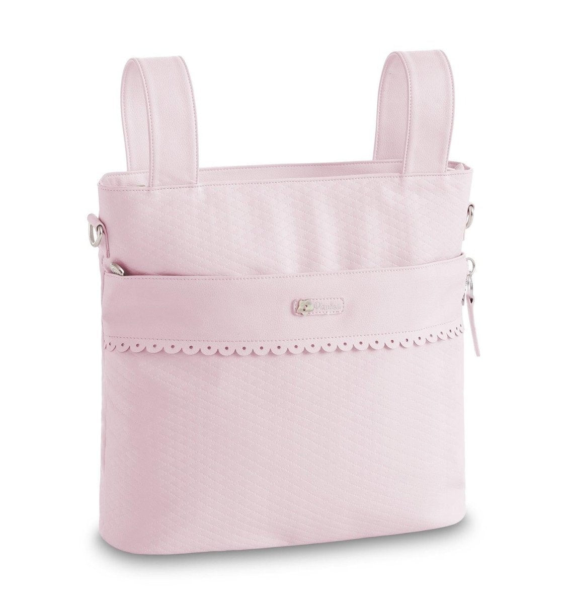 Bolso Talega Carro Bebé Pirulos Ecopiel Rombos Rosa - Nanetes