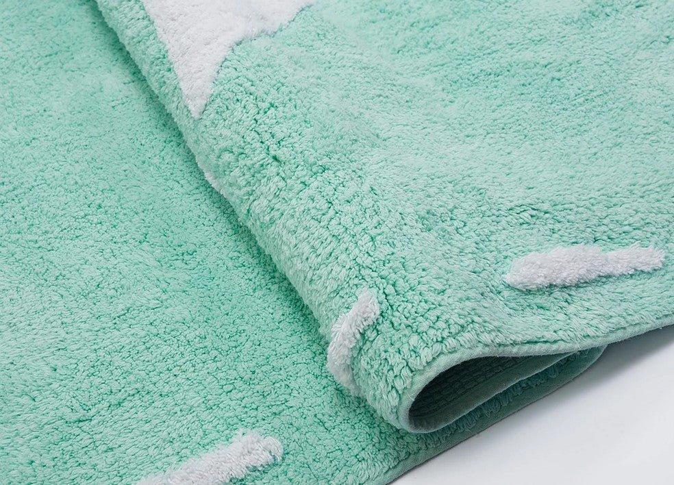 Alfombra Infantil Algodón 100% Lavable Galeón Aratextil Menta - Nanetes #