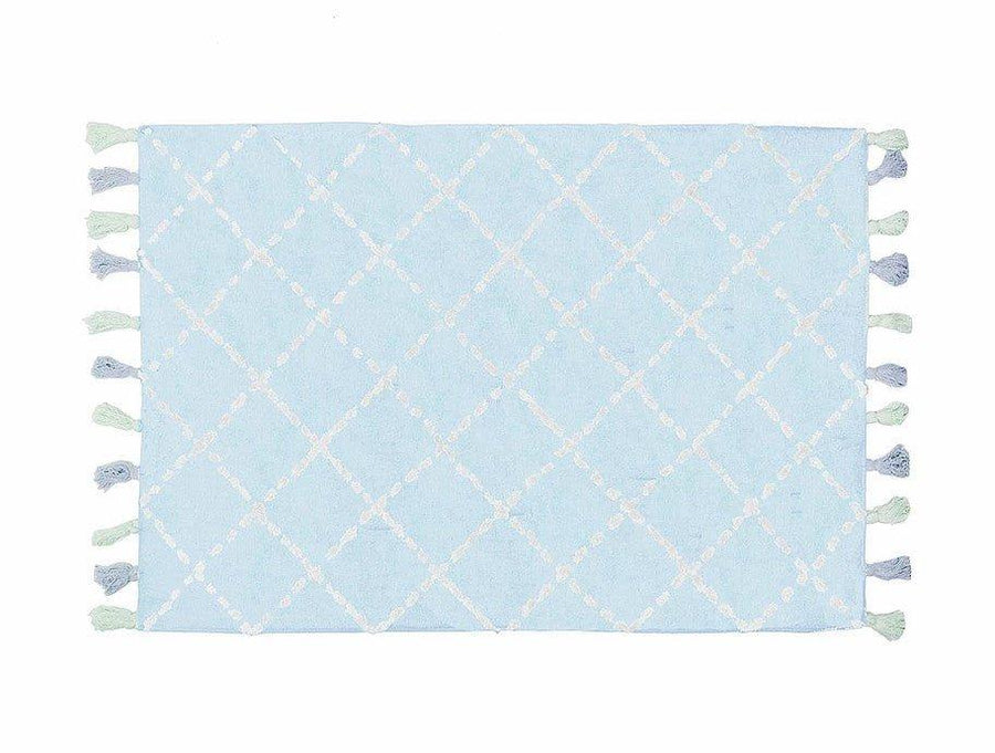 Alfombra Infantil Algodón 100% Lavable Baby Tanger Aratextil Celeste - Nanetes #