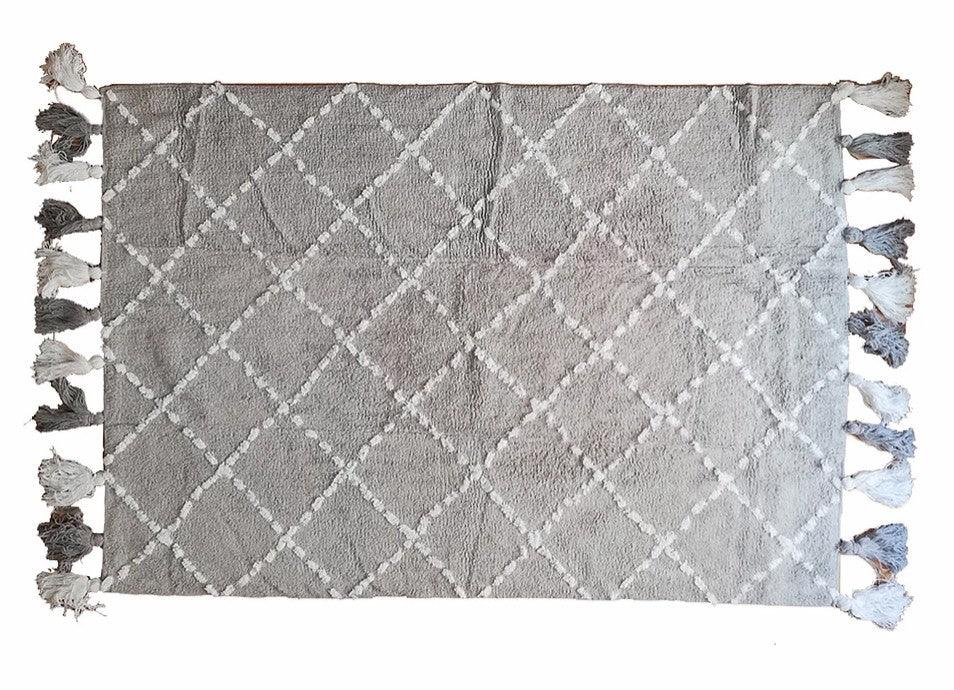 Alfombra Infantil Algodón 100% Lavable Baby Tanger Aratextil Gris - Nanetes #