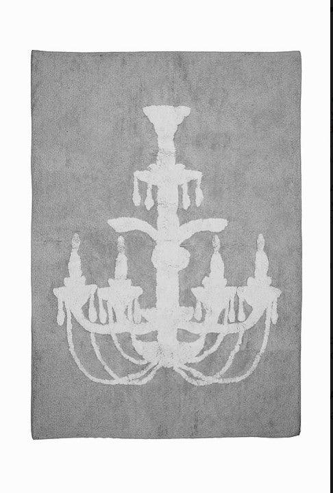 Alfombra Infantil Algodón 100% Lavable Chandelier Aratextil Gris - Nanetes #