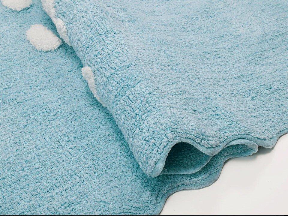 Alfombra Infantil Algodón 100% Lavable Otoño Aratextil Azul - Nanetes #