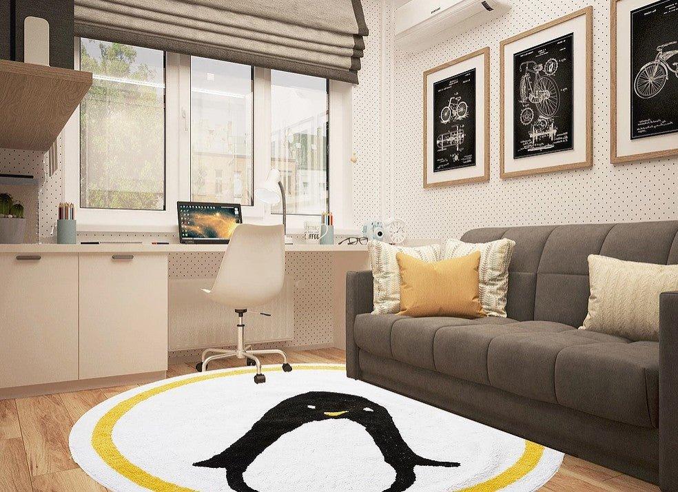 Alfombra Infantil Algodón 100% Lavable Animales Aratextil Pingüino - Nanetes #