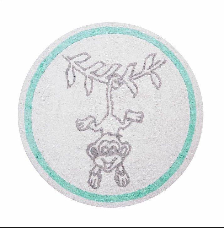 Alfombra Infantil Algodón 100% Lavable Animales Aratextil Mono - Nanetes #