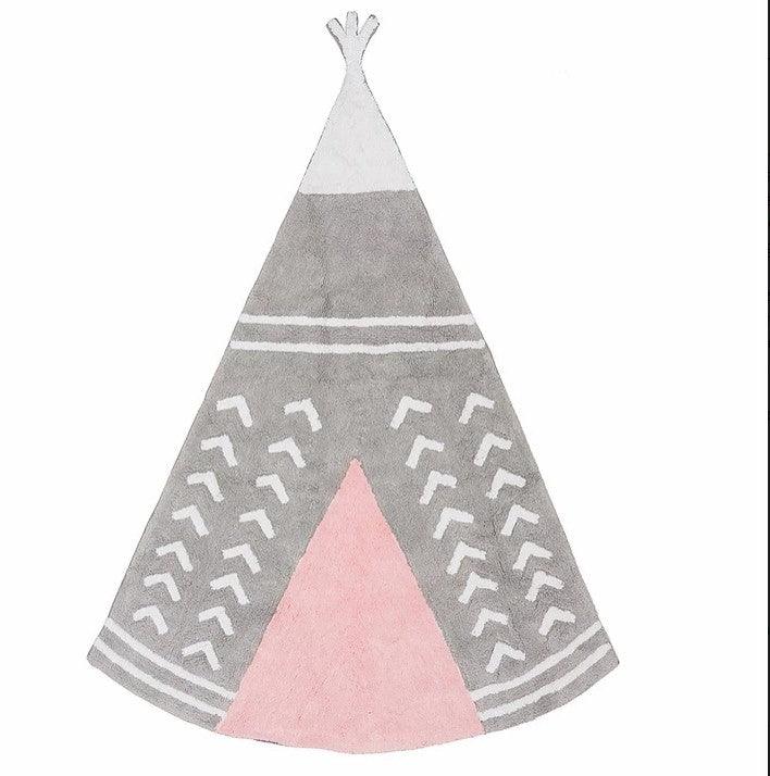 Alfombra Infantil Algodón 100% Lavable Arizona Aratextil Gris - Nanetes #