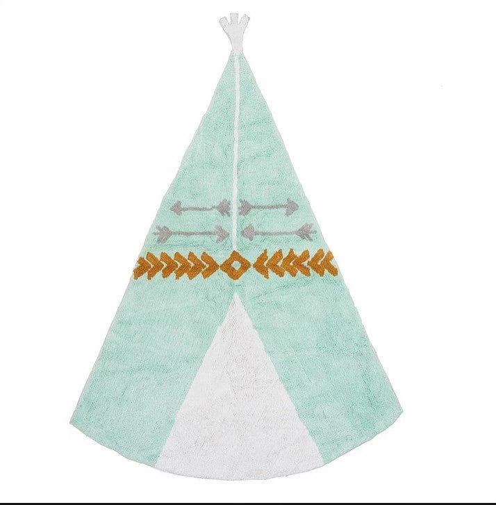 Alfombra Infantil Algodón 100% Lavable Arizona Aratextil Menta - Nanetes #