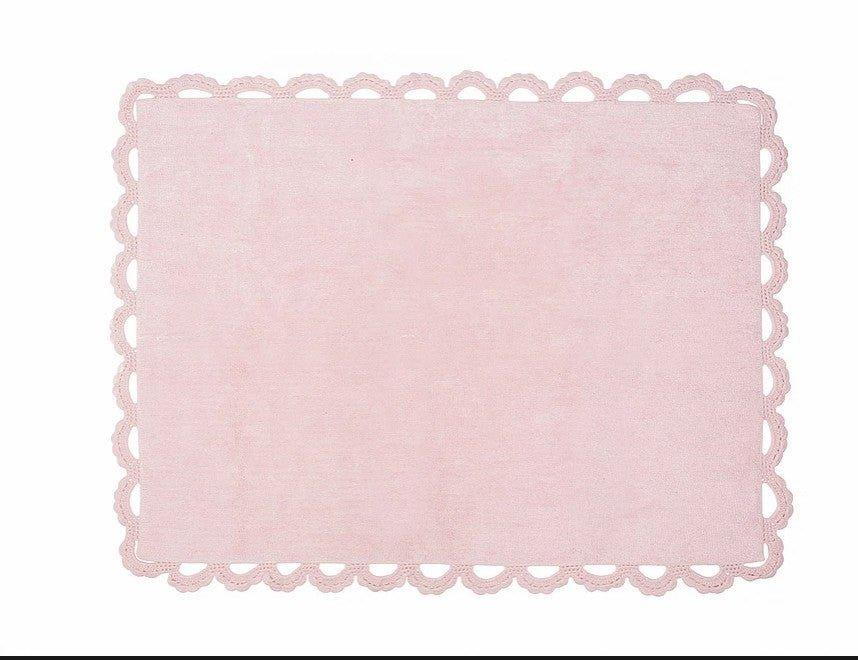 Alfombra Dormitorio Bebé Algodón 100% Lavable Versalles Aratextil Rosa - Nanetes #