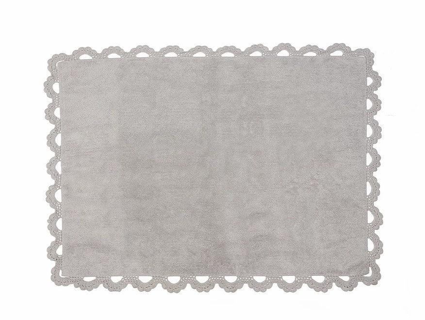 Alfombra Dormitorio Bebé Algodón 100% Lavable Versalles Aratextil Gris - Nanetes #
