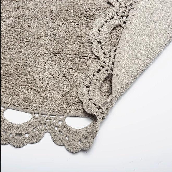 Alfombra Dormitorio Bebé Algodón 100% Lavable Channel Aratextil Gris - Nanetes #