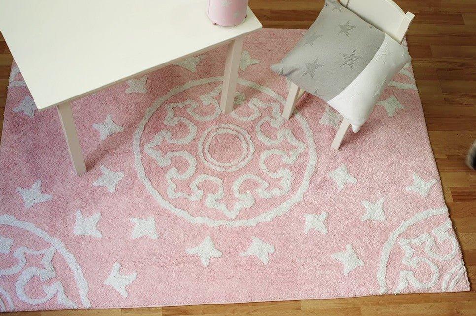 Alfombra Infantil Lavable Aratextil Duna Rosa - Nanetes #