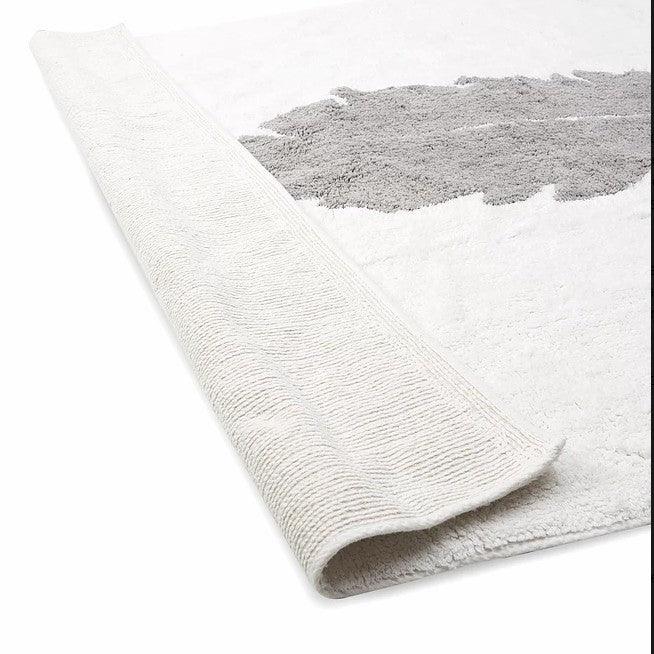 Alfombra Juvenil Pluma Blanco/Gris - Nanetes #