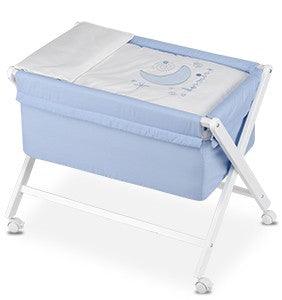 Minicuna Bebé Tijera Pirulos A dormir Celeste - Nanetes #