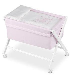 Minicuna Bebé Tijera Pirulos A dormir Rosa - Nanetes #