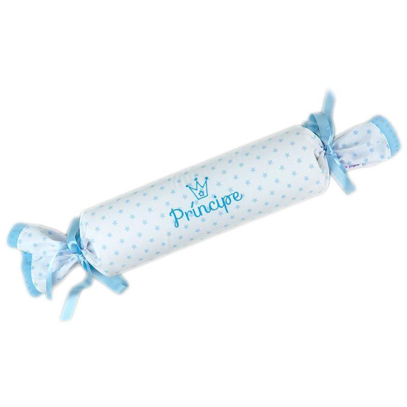 Cojín Caramelo Antivuelco Personalizado Bebé Mi Pipo Estrellas Celeste - Nanetes #