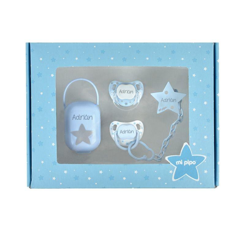 Caja Regalo Bebé Personalizada Imprescindibles Azul Mi Pipo - Nanetes #