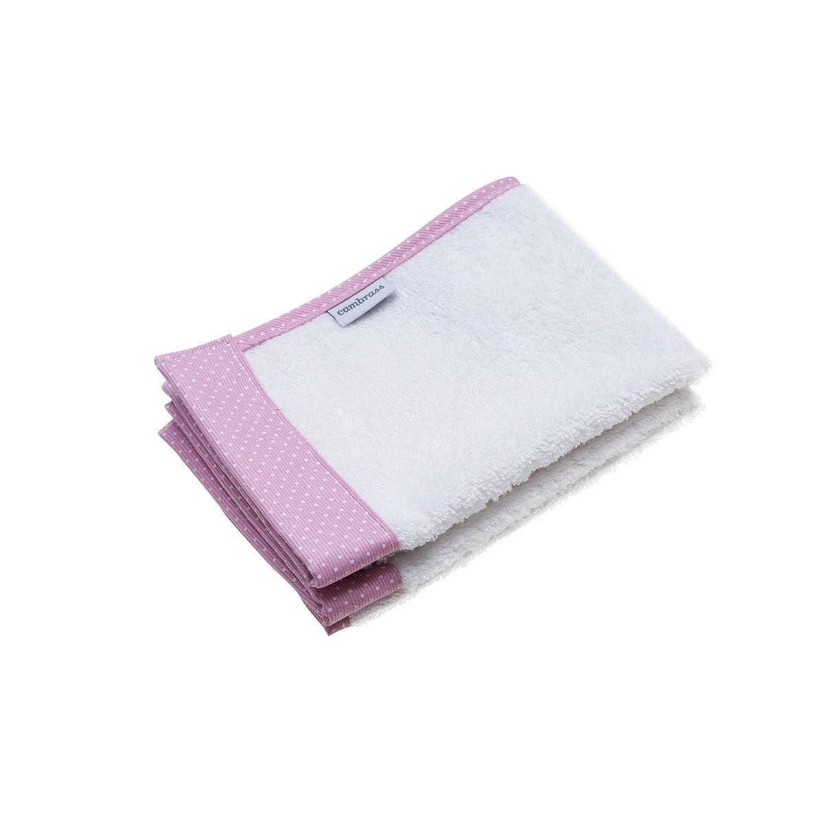 Toallas Secababas Bebé Cambrass Pic Rosa (x2 uds.) - Nanetes #