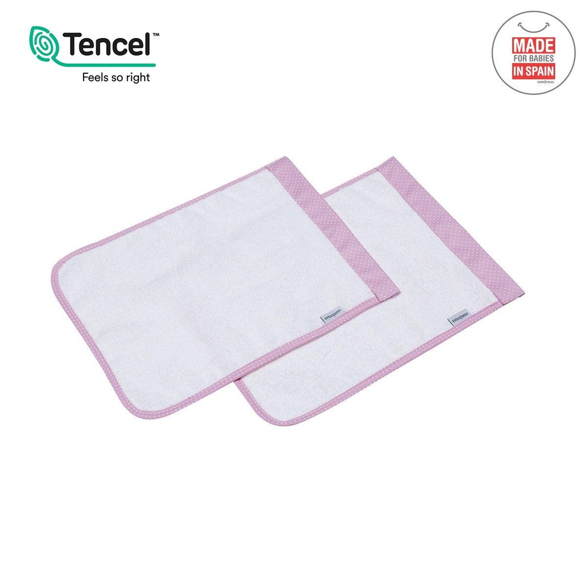 Toallas Secababas Bebé Cambrass Pic Rosa (x2 uds.) - Nanetes #