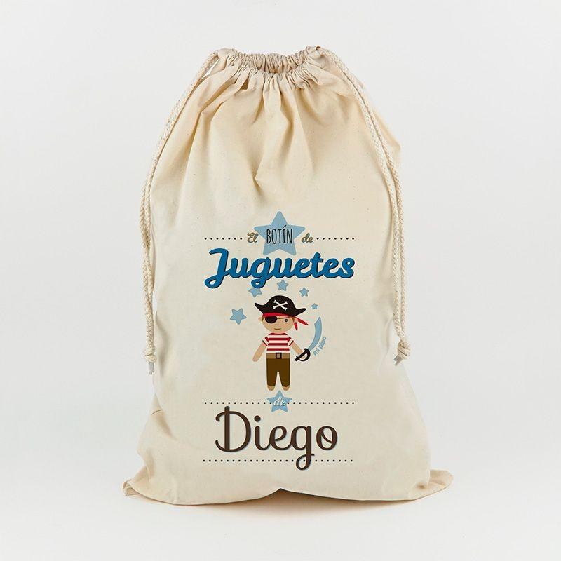 Saco Guarda Juguetes Personalizado Mi Pipo Pirata - Nanetes #