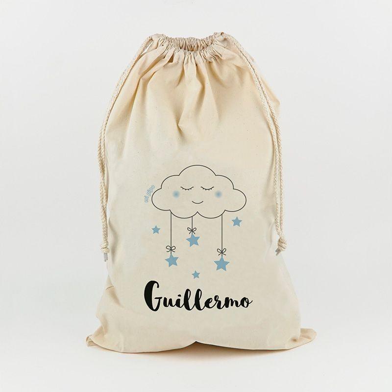 Saco Guarda Juguetes Personalizado Mi Pipo Nube Azul - Nanetes #