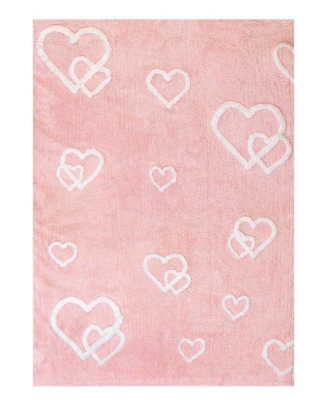 Alfombra Infantil Corazones Rosa - Nanetes #