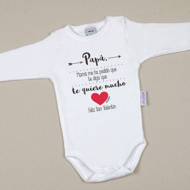 Body Bebé San Valentín Mi Pipo Mamá me ha pedido - Nanetes #