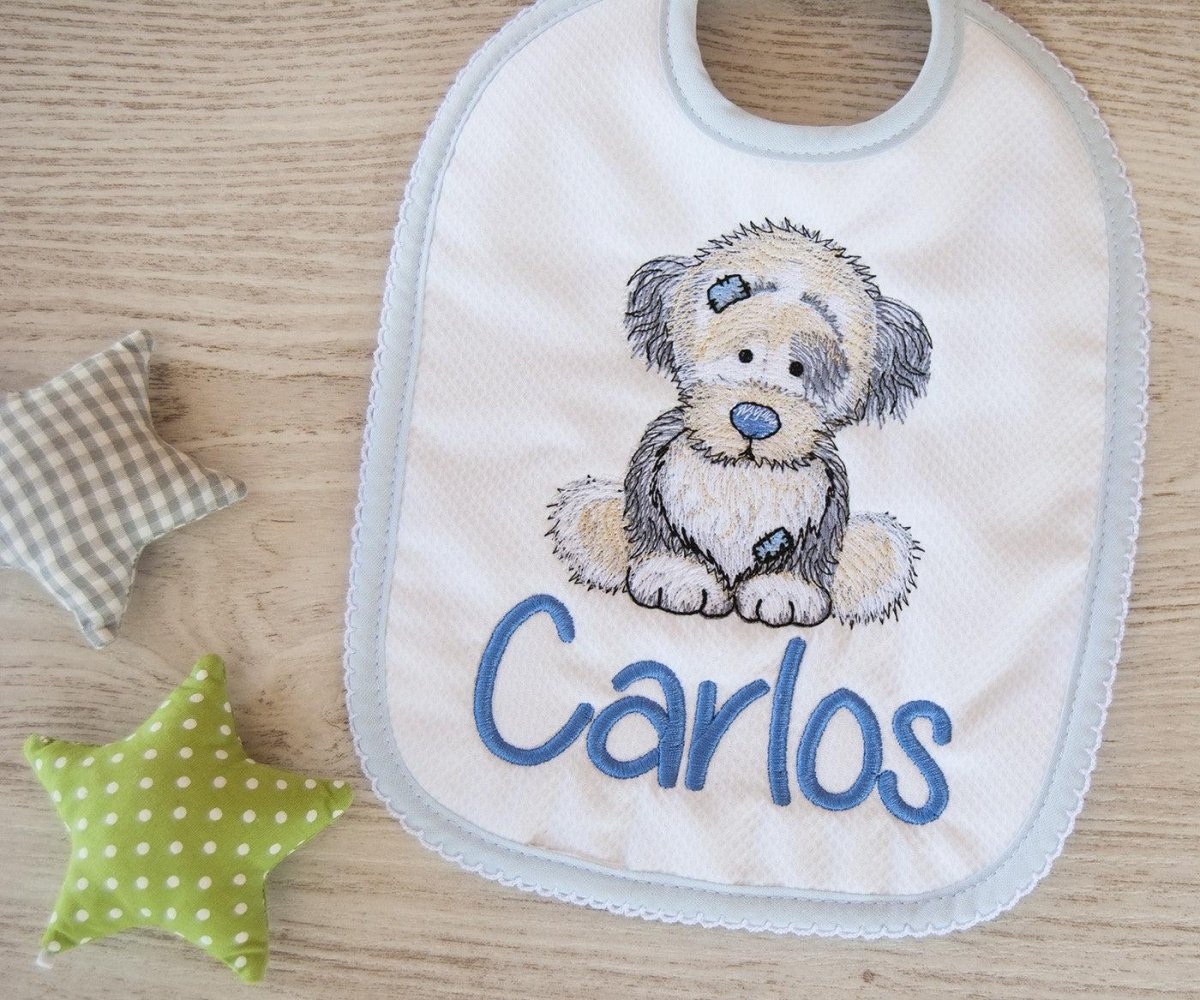 Babero Personalizado Bebé Nanetes Colección Perrito Old Toy - Nanetes
