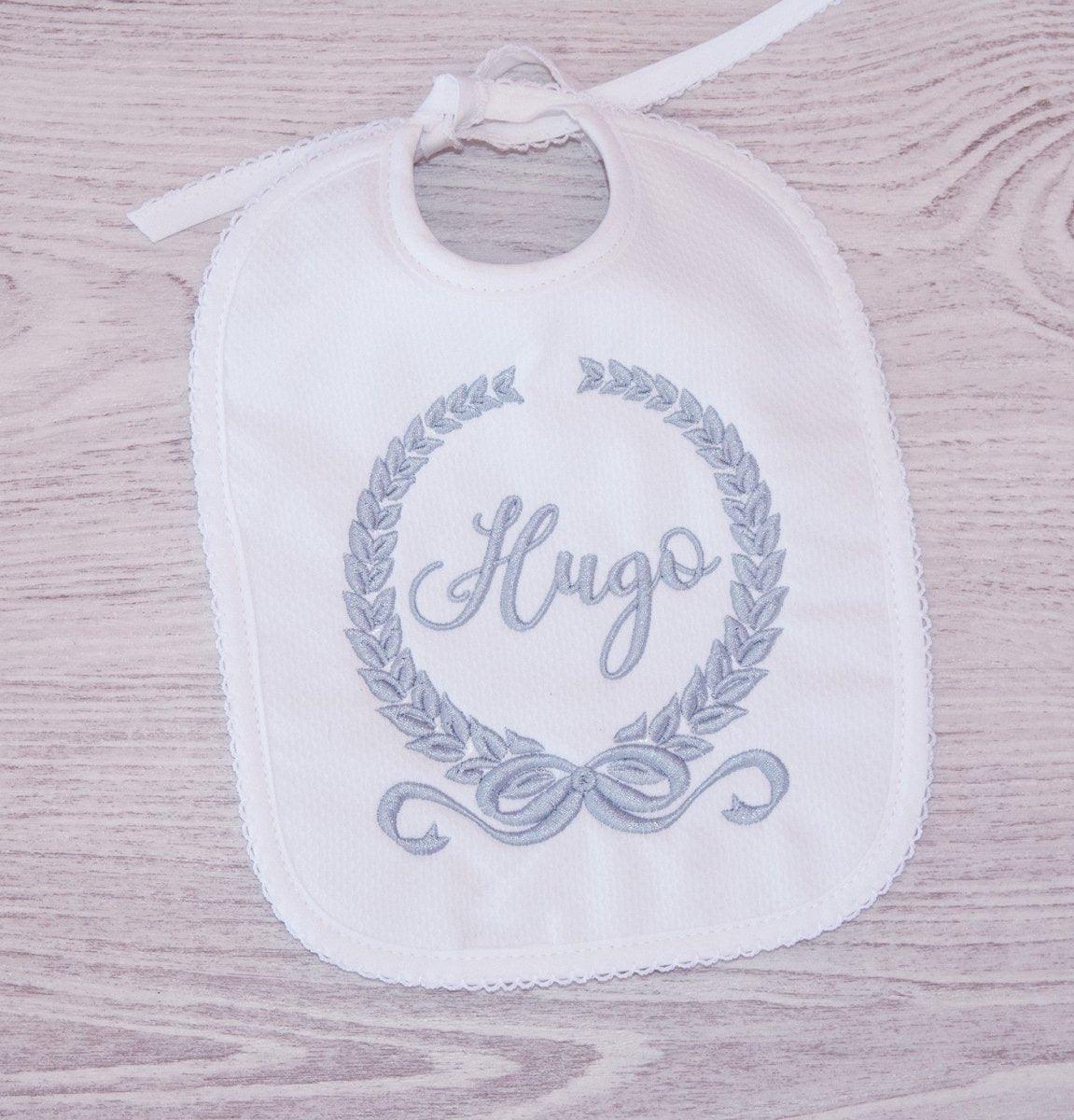 Babero Personalizado Bebé Nanetes Corona Laurel - Nanetes #