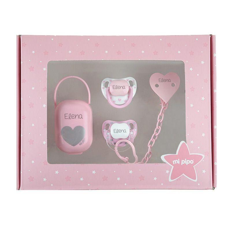 Caja Regalo Bebé Personalizada Imprescindibles Rosa Mi Pipo - Nanetes #