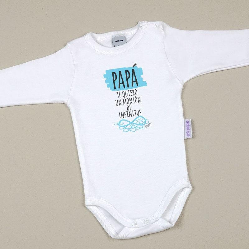 Body Bebé Papá te quiero un montón Mi Pipo Azul - Nanetes #